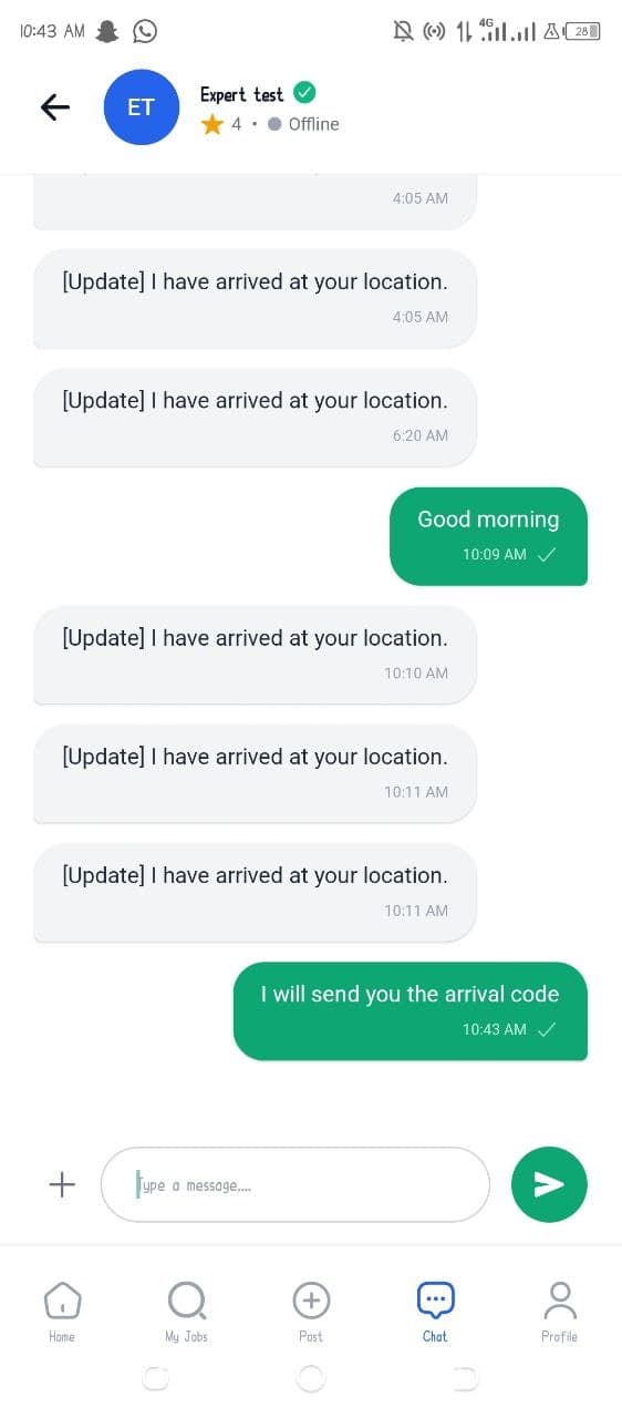Secure Chat Screen