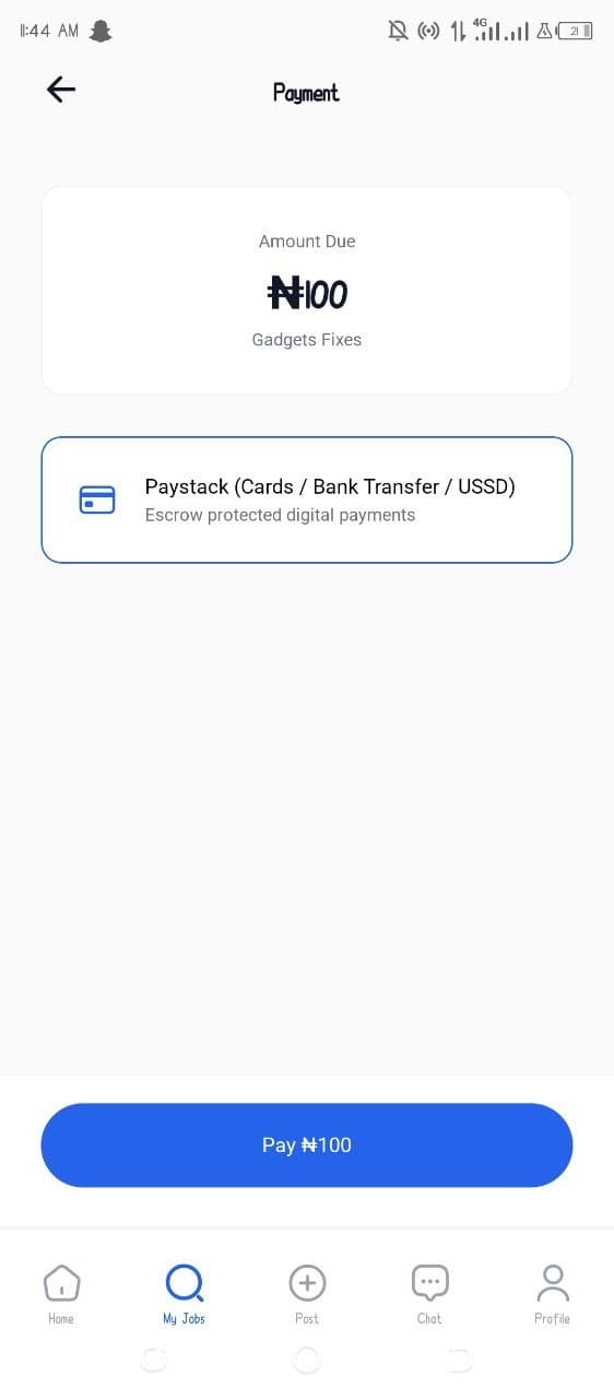Safe Pay Screen